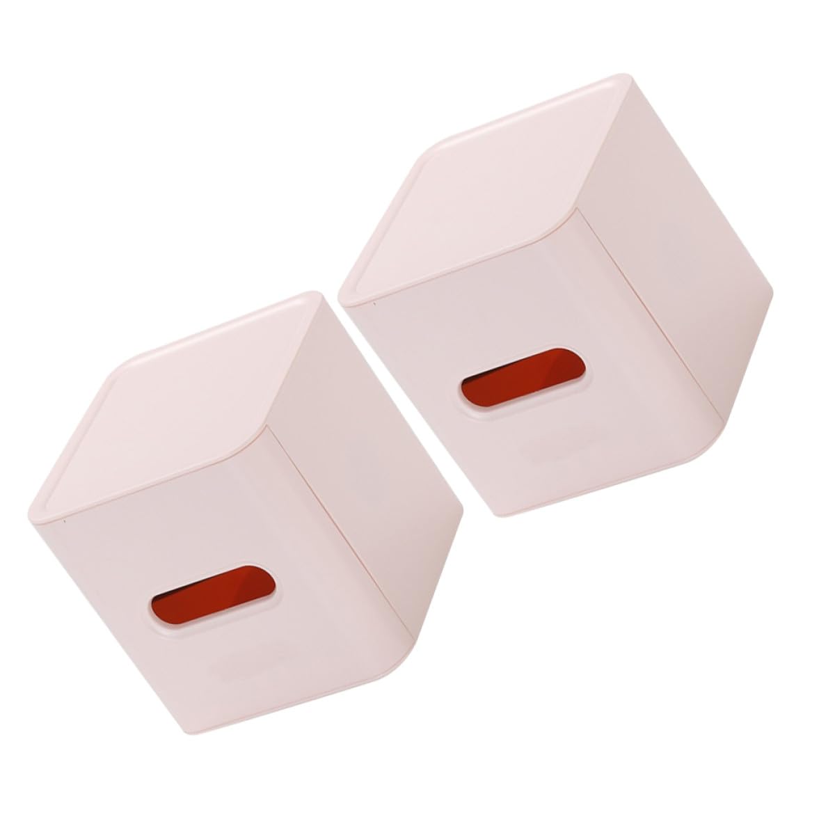 GALPADA Quadratische Kunststoff Taschentuchboxen Robust und Einfach zu Benutzen 2 Stück Pack mit Deckel Stilvolles Design für Schlafzimmer und Zuhause
