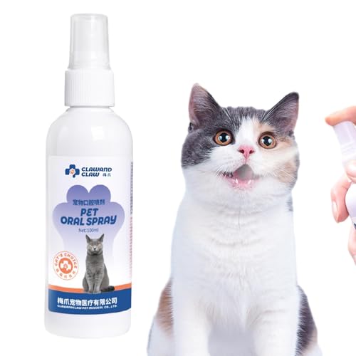 犬の歯のクリーニングスプレー、犬の息スプレー | 100ml 携帯用ペット用口腔スプレー,効果的なヒト化ノズルペットクリーンティースプレーペット猫犬歯のクリーニング口臭を排除します