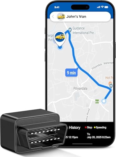 GPS Tracker for Vehicles, 4G LTE, Vehicle Location, Route History, Driving Alerts, Geo-Fence & Accident Notifications for Fleets & Family, OBD GPS Tracker with Phone App- Cancel Anytime ZT-50O