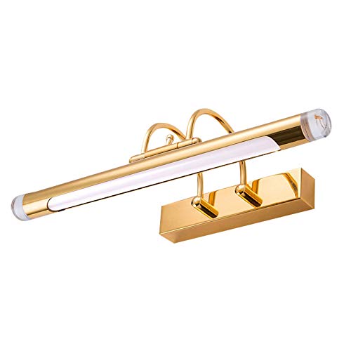 Applique Murale réglable 3000 K Éclairage LED Miroir Salle de Bain Étanche Doré 54cm