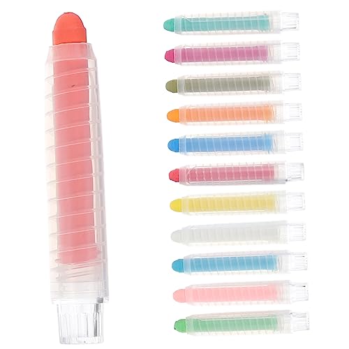 Angoily Erasable Solid Chalk Pens 12 Dust- Chalk Pens for Boys and Girls Easy Wipe Feature