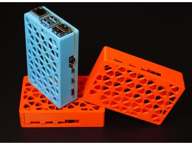 Image of 3D Printed raspberry pi 4 1GB / 2GB / 4GB / 8GB case with a geometric mesh pattern that (easy to assemble) Pack of 1