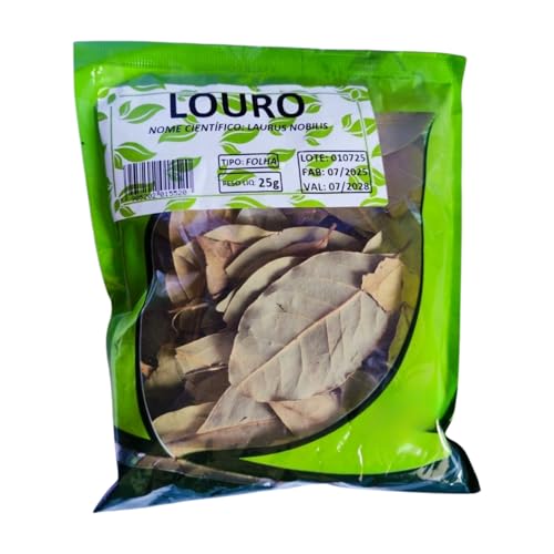 Louro Laurus Nobilis, Folhas Secas Naturais para Tempero, Verde, ...