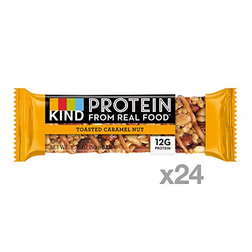 Kind Protein Bars, Toasted Caramel Nut, Gluten Free, 12G Protein,1.76Oz, 24 Count #TOP1