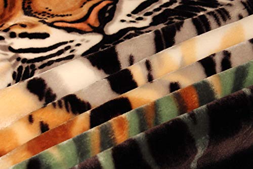 Crover B0Q-Qix-0Sy Korean Solaron Super Thick Mink Blanket (King, 3 Tigers Green), Multicolor #TOP4
