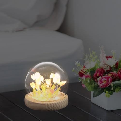 Kit de lámpara de noche tulipán DIY, rosa miniatura 5