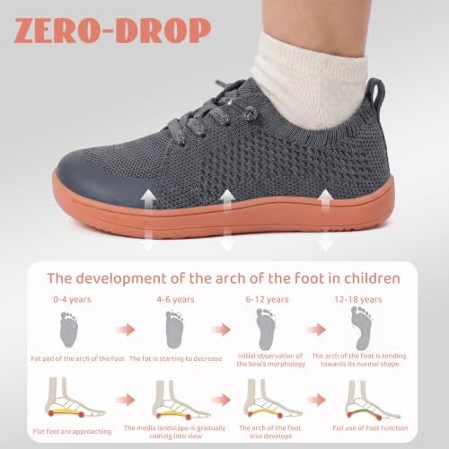 Image of WateLves Toddler Little Kids Wide Barefoot Shoes Boys Girls Minimalist Sneakers Lightweight Breathable Walking Shoes | Naturally Splay | Flexible Fit