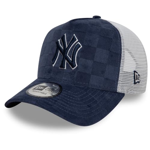 New Era A-Frame Trucker Cap - Check New York Yankees Navy