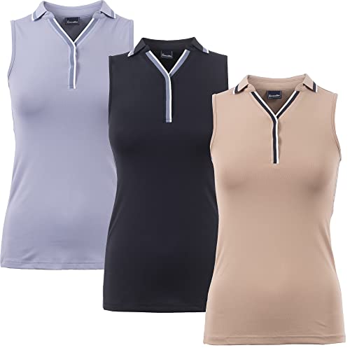 Polo femme Cavallo Fleur Sportif Almond en tissu technique respirant