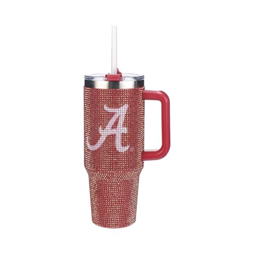 Image of The Memory Company Officially Licensed 40oz TC Bling Game Day Tumbler with Vintage Logo, University of Alabama