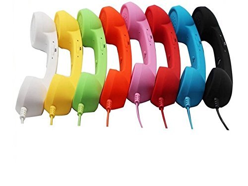 Image of Drumstone Retro Wired Phone Handset with 3.5mm Audio Jack | Ergonomic Telephone Receiver for Compatible Smartphones, Tablets & Devices with 3.5mm Headphone Port | Corded Calling Handset