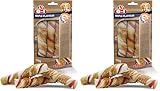 8in1 Triple Flavour Rolls Kaustangen für Hunde - Kausnacks mit extra viel Fleisch, 113g Beutel (3 Stück) (Packung mit 2)