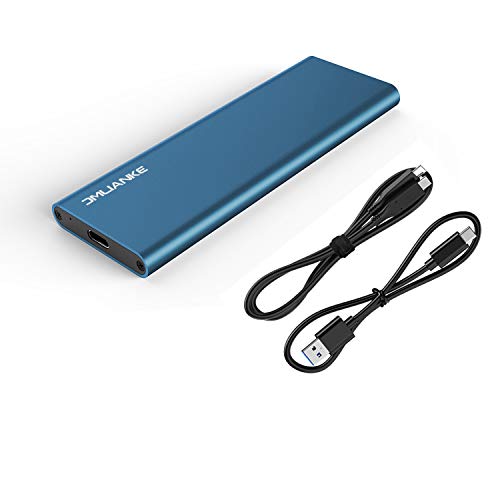 DMLIANKE M.2 NVME Enclosure M.2 to USB 3.1 Gen 2 SSD Enclosure for M.2 NVME SSD M.2 NVMe Case(Blue)