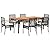YITHOPI 7 Piece Patio Dining Set with Cushions Black Poly Rattan Versatile Lounge Furniture Outdoor Lounge Set Patio Furniture Sets Balcony Furniture Sets for patios, Gardens, Decks