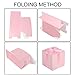 COTOPHER Small Gift Boxes 25 Pack 5x5x5 inches Pink Gift Boxes with Lids for Gifts, Crafting, Wedding Party Favor, Cupcake Boxes, Candy, Bridesmaids Proposal Box with Ribbons and Stickers