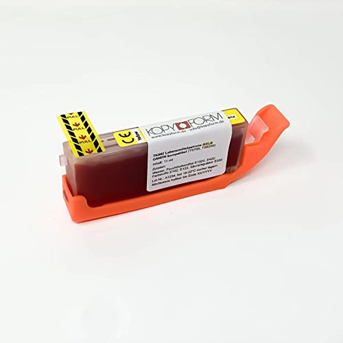 Kopyform Voedselinkt cartridge geel (compatibel met Canon CLI-581) [TK582]