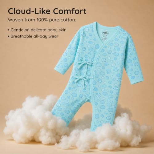 Image of The Mom Store Baby Romper Jabla Style Combo For Boys And Girls | Cotton | Soft Infant Bodysuit | Trendy Stylish Sleepwear For Newborn Baby | Printed | Unisex Comfortable Everyday Baby Wear