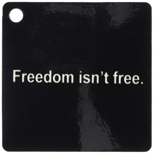 3dRose Freedom Isnt Free - Key Chains, 2.25 x 4.5 inches, set of 2 (kc_17021_1)