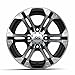 GTW Specter - 12 inch Aluminum Golf Cart Wheel 12x7 | Machined Silver/Black | 4 Bolt Pattern | 3:4 Offset | Universal