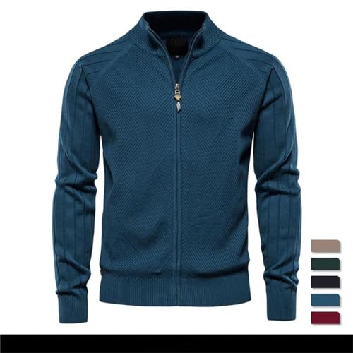 Mens ClassicV Neck Sweaters Casual Zipper Cotton Winter Sweaters Fashion Solid Color Basic Cardigans2