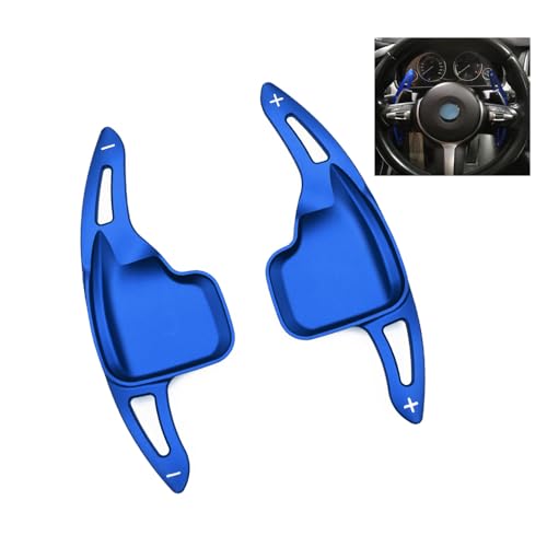 HIBEYO Lenkrad Schaltpaddel Verlängerung Schaltwippen für BMW 3er F30 F31 F34 5er F10 F11 1er F20 F21 2er F22 F23 4er F33 F36 6er F06 F12 F13 X1 F48 X3 F25 X4 X5 X6 Shift Paddles Schalthebel Blau