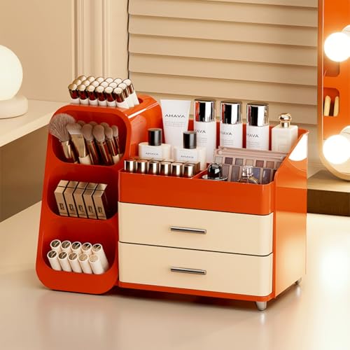 KQJS Makeup Organizer with Drawers,Large Capacity Countertop Organizer for Vanity,Bathroom