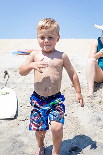 Marvel Avengers Black Panther Captain America Iron Man The Hulk Little Boys 3 Pack Swim Trunks Blue/Green/Red 7 #TOP3