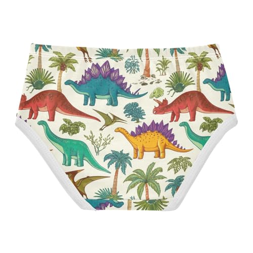 Joisal Girls Underwear Toddlers 2t Cotton Panties Little Girl Stylish Briefs Undies Kids Cartoon Dinosaurs Plants2