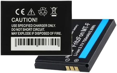Wicked Chili Lot De 2 Batteries 750 MAh Compatibles Fritz!Fon C5 C4 M2 MT-F – Remplacement AVM 312BAT016 312BAT006 – Autonomie Fiable Et Longue Durée