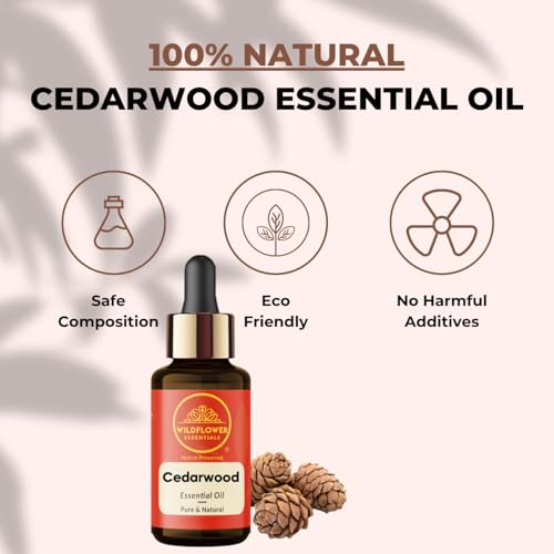 Image of Cedarwood Essential Oil for Hair Skin & Diffuser - Cedarwood Oil for Hair Aromatherapy, DIY Soap Making Scents 30ml (1 oz)