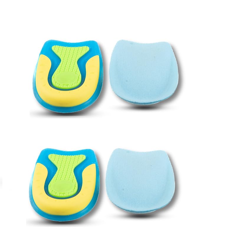 Wonder Care 2 Pair Gel Heel Cushion For Heel Pain Relief Women And Men | Silicone Heel Pad | Plantar Fascitis Inserts Heel Spur Pads| Achillies Heel Support| Cushion Heel Inserts | Large
