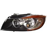 EPIC LIGHTING OE Style Halogen Headlight Assembly Replacement for BMW 06-08 323i 325i 07-08 328i 335i - Left Driver Side