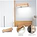 Yardenfun Nordic Solid Wood Study Reading Lamp Warm Light Bedroom Wall Sconce Rotatable Modern Minimalist Lighting Tool for Living and Study