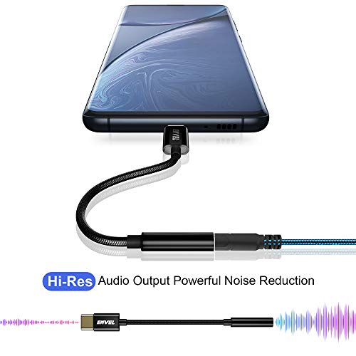 USB C naar 3,5 mm jackadapter, USB C hoofdtelefoonadapter Type C naar 3,5 mm Audio Aux DAC-chipkabel Compatibel met… - Afbeelding 8