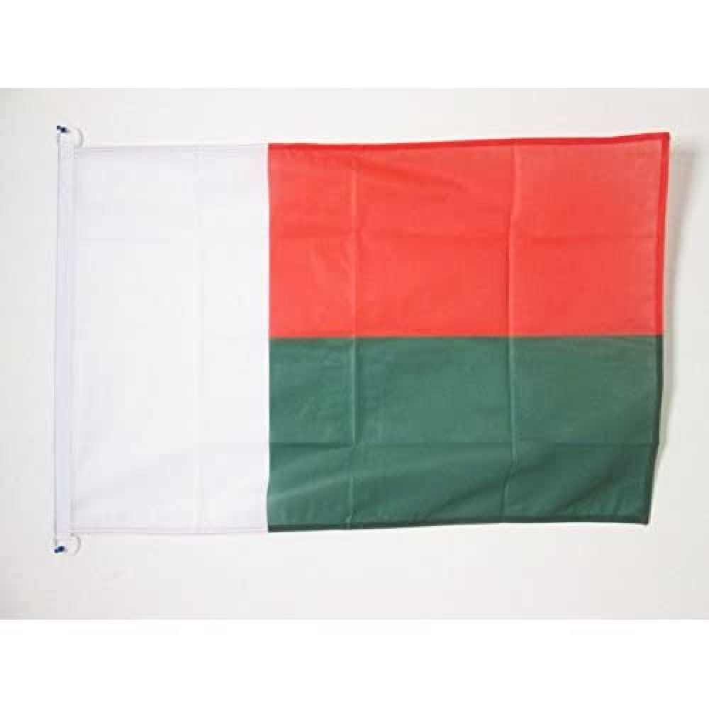 AZ FLAG Bootflagge Madagaskar - 45x30 cm - Madagassisch Bootsfahne 30 x 45 Cm Marine Flaggen - Flaggen