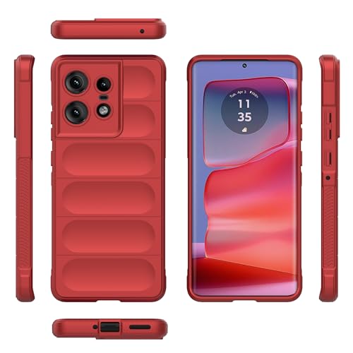 Motorola Edge 50 Pro 5G(CO)ƌ݊̂dbP[X VRP[X XP[X Sgی ϏՌ Ϗ \tgCi[t@Co[AуP[X 5G(CO)ƌ݊(Red)