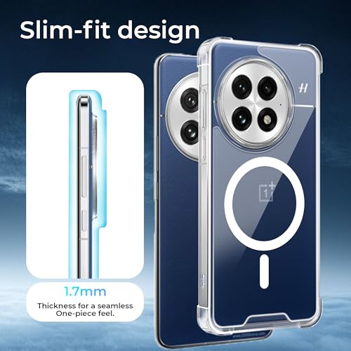Image of A rtistque Clear Back Cover Case for OnePlus 13 Compatible with Mag-Safe| Acrylic | Transparent Case | Shockproof TPU | Stylish Protective Design | Oneplus 13 Back Cover - Transparent