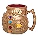 Disney Store - Taza oficial Infinity Gauntlet Avengers: Endgame, diseño nano con detalles moldeados y detalles de piedra infinita, taza de Marvel hecha de gres con acabado brillante