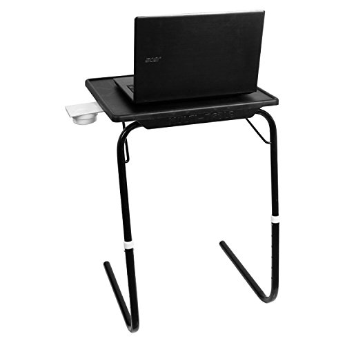 MULTI - TABLE Foldable and Adjustable Multi Purpose Utility Table for Laptop, Dinner, Study (Black and Black)