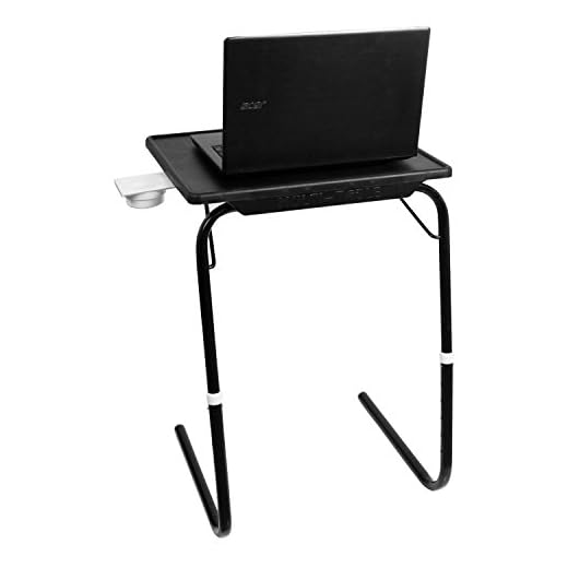 MULTI - TABLE Foldable and Adjustable Multi Purpose Utility Table for Laptop, Dinner, Study (Black and Black)