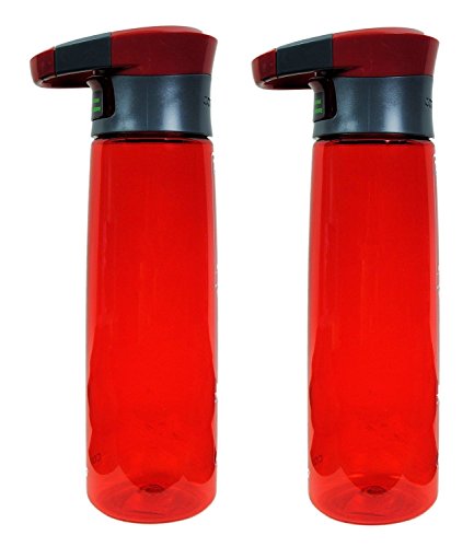 Contigo 24oz Autoseal Madison Water Bottle, Red (2 Pack)