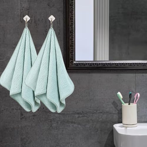 Image of LINEAR Microfiber Hand Towel /Highly Absorbent Hand Towels for Bathroom /Soft Hand Microfiber Face Towel /Towel for Men, Women,Gym (SIZE-75x35) (Green)