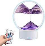 3D Moving Sand Art Deco, New Version 360° Rotating Hourglass Decoration, Creative Art Sand Art Liqui