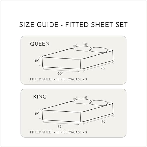 Image of Blue Dahlia 100% Cotton, King Size /Double, Elastic Fitted Bedsheet (72 inchx78 inch) + 2 Pillow Covers, Silky Smooth Feel, 12 inch Deep Mattress Pocket, 300TC Self Striped Premium Bedsheet, Colour: Beige