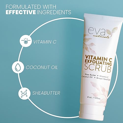 Eva Naturals Vitamin C Exfoliating Scrub - Cleanse and Clear Face - Face Scrub, Face Cleaner, Facial Scrub, Face Exfoliating Scrub, Facial Exfoliating Scrub, Facial Wash, Face Exfoliator - Image 4