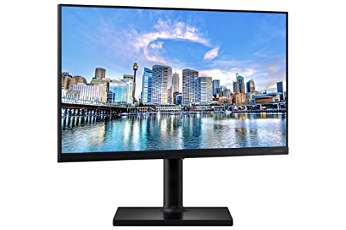 Image of SAMSUNG FT45 Series 24-Inch FHD 1080p Computer Monitor, 75Hz, IPS Panel, HDMI, DisplayPort, USB Hub, Built-in Speakers, Height Adjustable Stand, 3 Yr WRNTY (LF24T450FZNXGO),Black