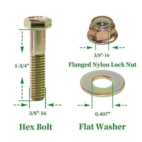 POSFLAG 2 Pack 532194326 Idler Pulley with 532194327 Idler Pulley Replaces Craftsman 194326 Idler Pulley, 532194327 Pulley Idler Flat, 194327 Idler Pulley for Husqvarna YTH22V46 YTH20K46 LGT2654 Decks