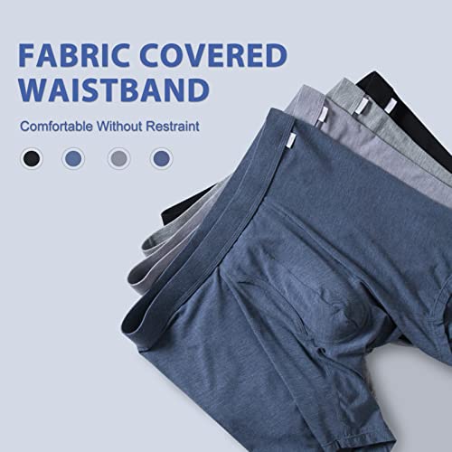 Image of BAMBOO COOL Men's Ultra ComfortSoft Underwear, Moisture Wicking & Breathable No Ride Up Boxer Briefs with Fly, Multipack