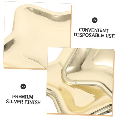 GETAJGHSD 20個色星型紙皿 使い捨てパーティーディナープレート 誕生日やクリスマス新年会に 多用途デザート スナック皿 おしゃれな五角星デザ