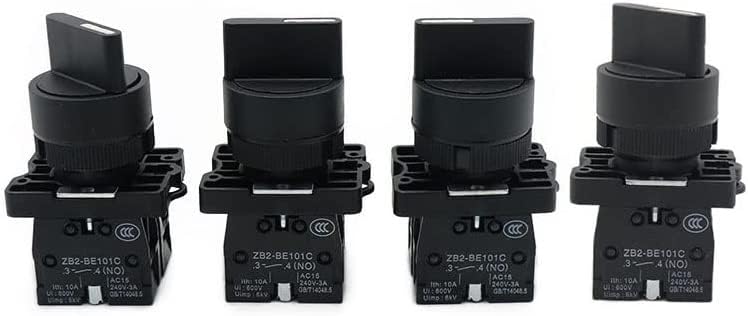 Sélecteur rotatif 3 positions XB2-ED25 interrupteur manette bouton poussoir 2NO temporisé